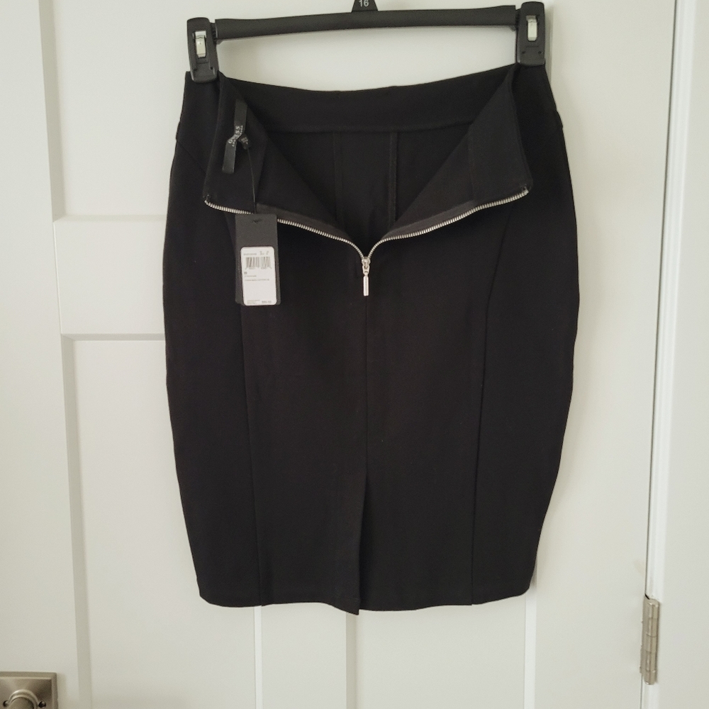 Guess Hi Waist Mixed Lace Pencil Skirt - Picture 8 of 9
